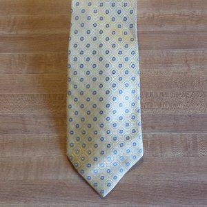Hart Schaffer Marx Cream with Blue Dots Tie